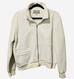 Straight Down Torrey Pines Quilted Full-Zip Jacket Cream Large